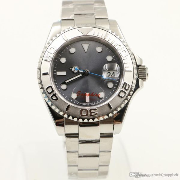 

2019 new fashion mens watch men rol watches master sapphire glass wristwatch men watch ing, Slivery;brown