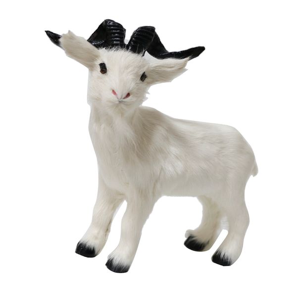 

plush figurine sculptures artificial lamb miniatures model white