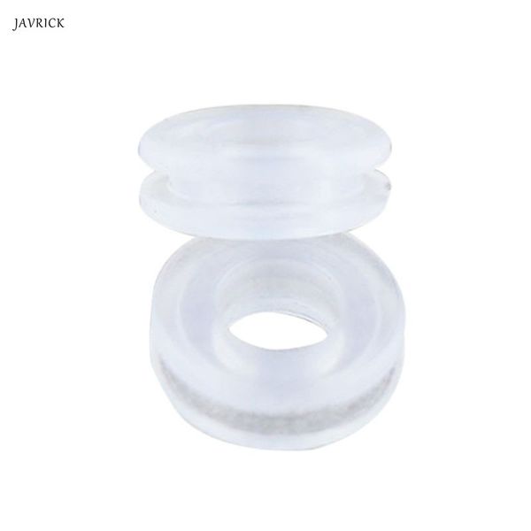 

javrick 10pcs comfort pads for clip on earrings anti-pain silicone earring ring cushion, Silver