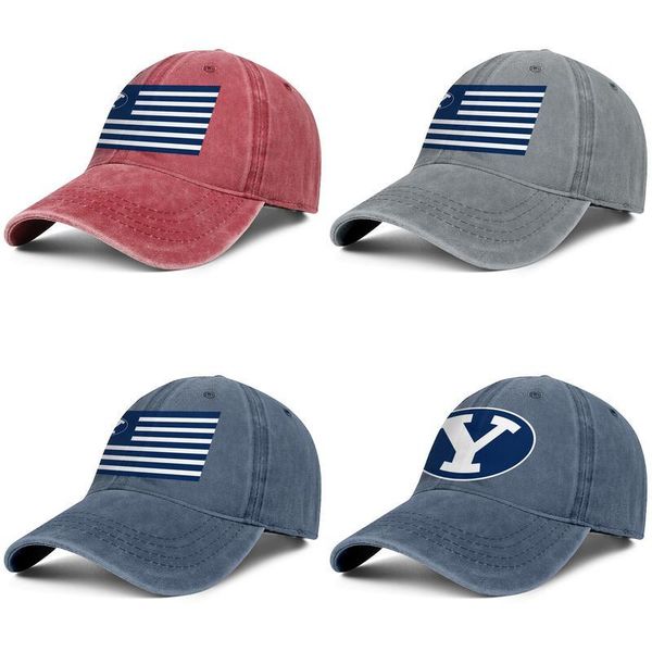 

byu пума флаг логотип белая для мужчин и женщин дальнобойщик denim колпака прохладно приспособленной индивидуального дизайна своего собствен, Blue;gray