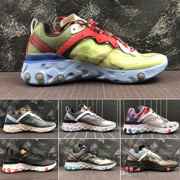 

react element undercover men running shoes for women designer sneakers sports mens trainer shoes sail light bone royal tint gh684f, Black