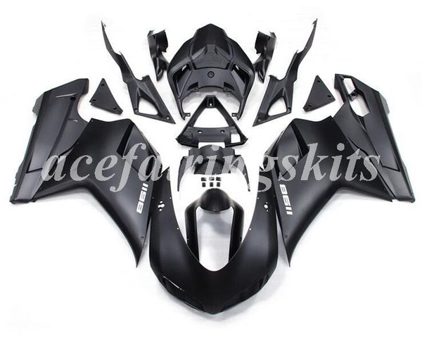 

4 gifts new abs motorcycle full fairings set fit for ducati 848 1098 1198 1098s 1098r evo 2007 2008 2009 2010 2011 2012 all black