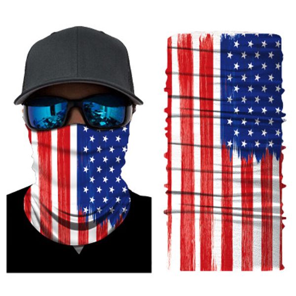 Visiera con bandiera americana per uomo e donna UK Bandane multifunzione CanadaNational Flag Foulard senza cuciture Moto Ciclismo Collo Maschera Sciarpa