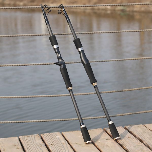 

fishing rod carbon fiber ultralight fishing pole portable spinning casting rods als88
