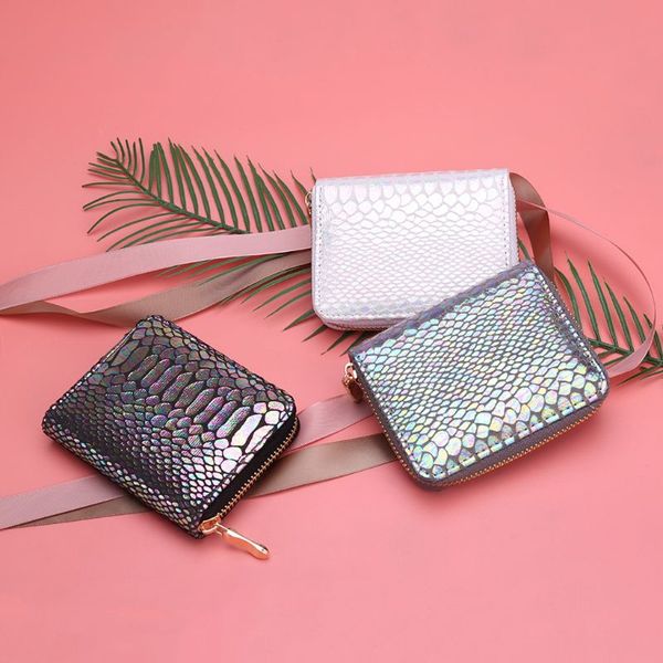 

women snake pattern coin card key wallet pouch mini purse zipper change bag f42a, Red;black