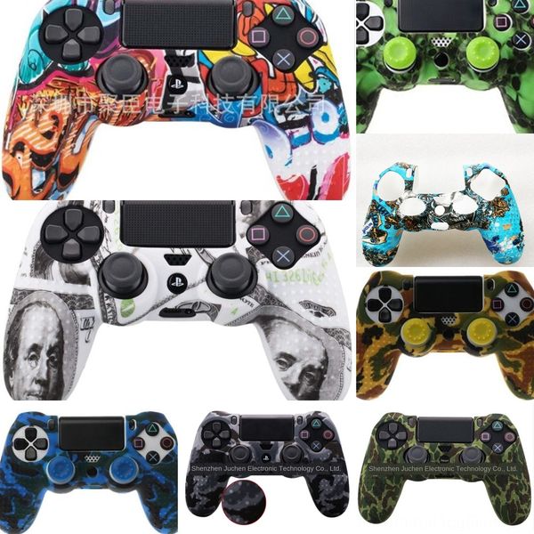 

ucuuq для sony playstation dualshock 4 контроллер ds4 pro тонкий ps4 придерживайтесь кожи 4 цвета противоскользящая камуфляж силиконовый чех