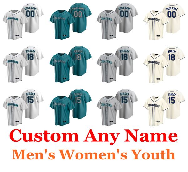 

mens baseball jerseys yusei kikuchi jersey kyle seager mitch haniger austin nola jake fraley dan altavilla gerson bautista custom stitched, Blue;black