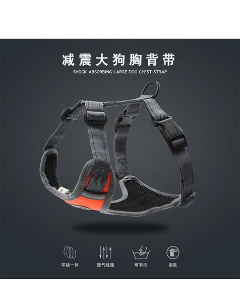 

dog soft adjustable harness pet large dog walk out harness vest collar hand strap for small medium large dogs reflective nylon