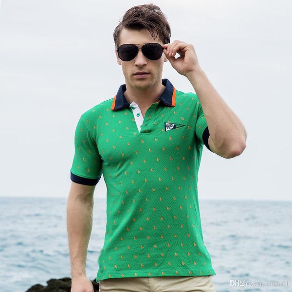 

polka dot printed mens casual shirts summer male turn down collar short sleeve ing, White;black
