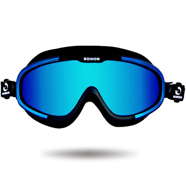 

2019 new anti-fog uv большой кадр мужчины женские плавать очки взрослых спорт водонепроницаемая силиконовые дайвинг плавательные очки плават
