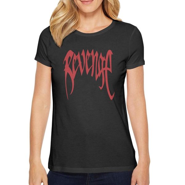 

fashion womens xxxtentacion revenge red black round neck t shirt vintage superhero shirts lil peep and skins album cover death logo x, White