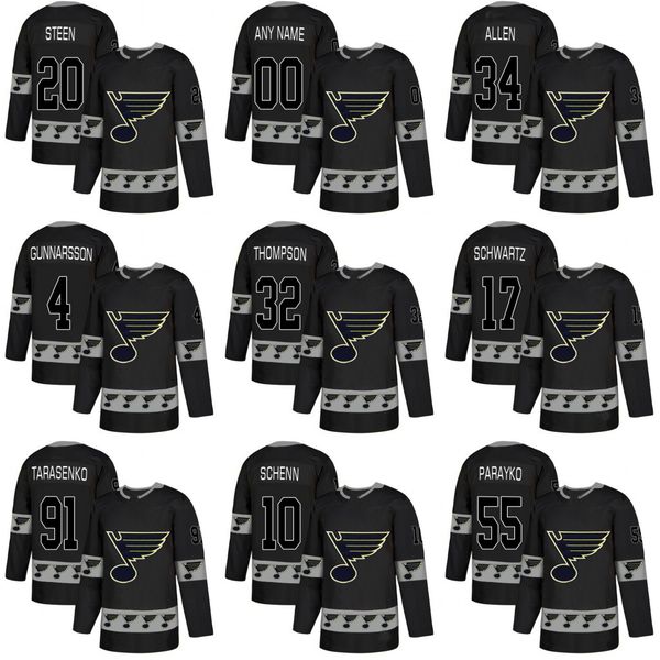 

st. louis blues vladimir tarasenko alex pietrangelo alexander steen colton parayko jaden schwartz fashion team logos hockey jerseys, Black;red