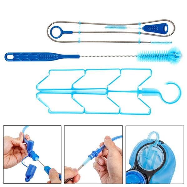 

4pcs/pack water hydration bladder tube cleaner brushes tube cleaning kit water bladder bag cleaning hose sucker brushes