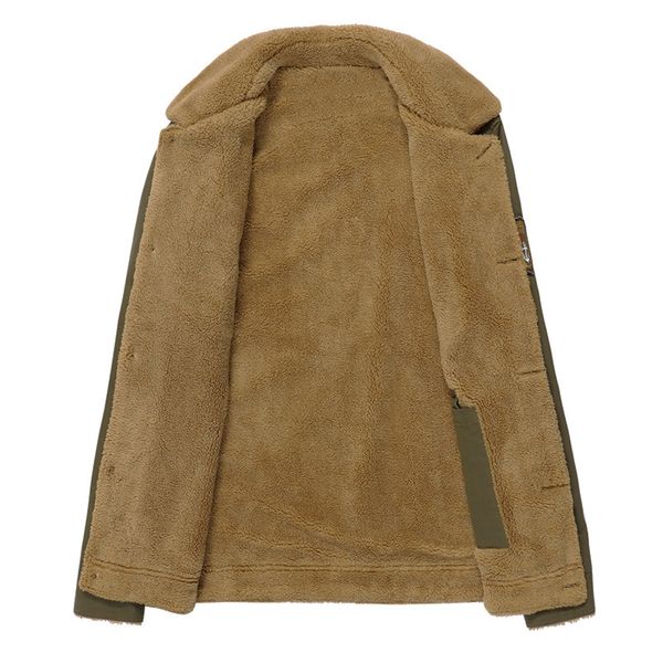 

selling winter men jacket brushed and thick pure cotton workwear large size coat men's, Black