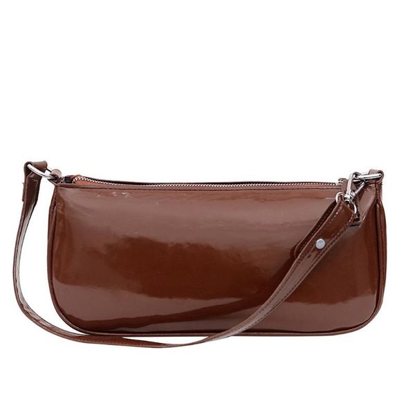 

small shoulder bags for women vintage pu leather baguette bag designer solid womens handbags casual purse clutch