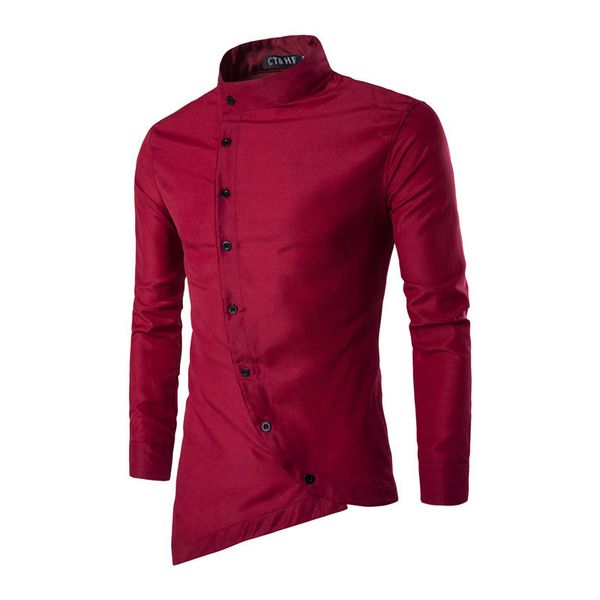 

men shirt long sleeve shirt casual solid color slim fit black by ct&hf, White;black