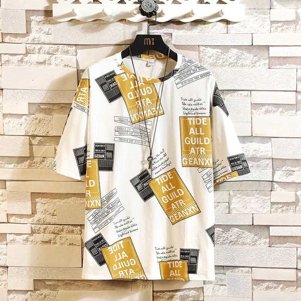 

короткие рукава мода o neck печати тенниска мужская хлопок 2020 летняя одежда top tees tshirt plus asian негабаритные m-5x, White;black