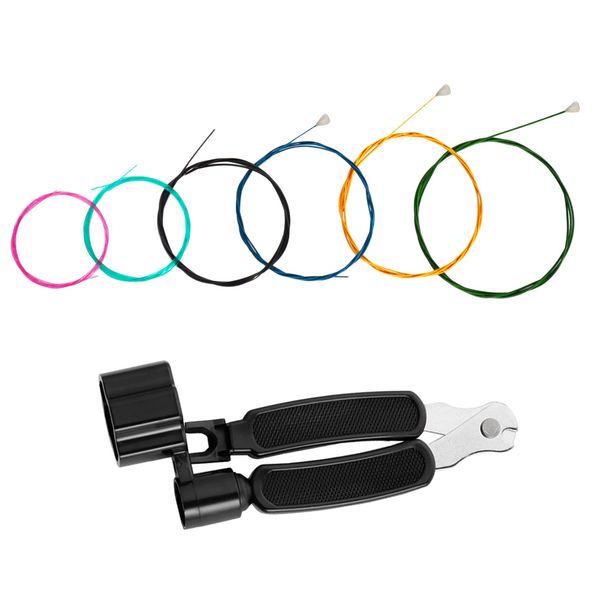 

1 set colorful classical guitar nylon string with 3 in 1 string winder cutter bridge peg puller
