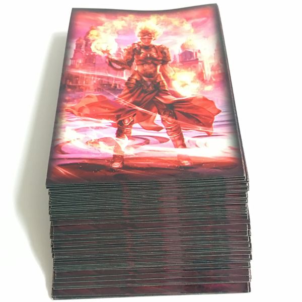 

chandra art 60pcs/pack 66*91mm trading card sleeves, chandra cover deck protector for board game and trading cards collection