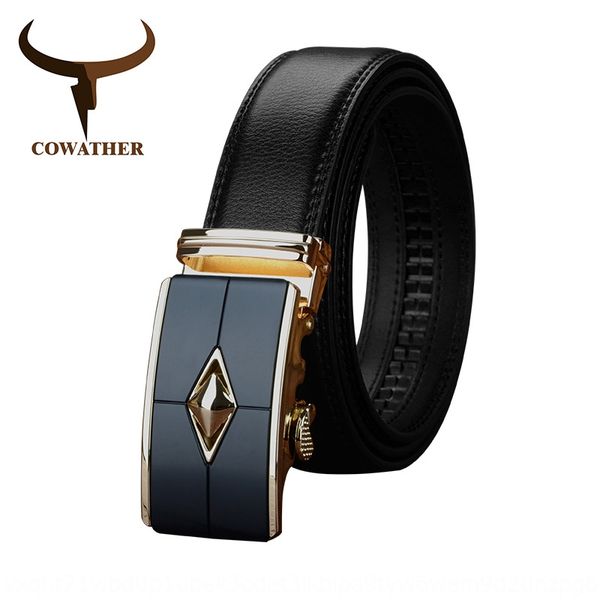 

txzje cowather casual leather cowhide simple business men's automatic buckle cz018 cowather casual leather cowhide simple business men, Black;brown