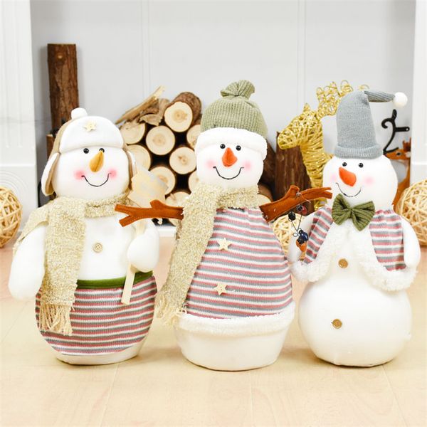 

snowman doll christmas decorations for home cute toy kids gift figurines new year display window decor figure adornos de navidad