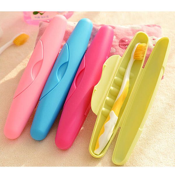 

new portable plastic toothbrush storage box travel toothbrushes holder tooth brush organizer teeth brush container for camping