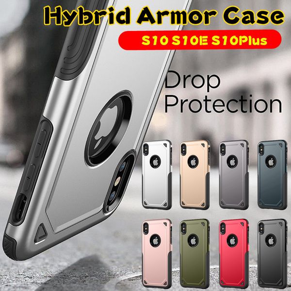 

2 in 1 hybrid armor case for samsung galaxy s10 s10e s10 plus note9 j8 j6 a6 2018 iphone xs max xr 6 7 8 rugged armor shockproof cover