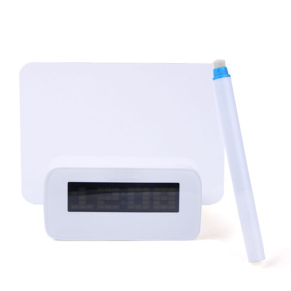 

bedside led digital alarm clock snooze timing setting fluorescent message board