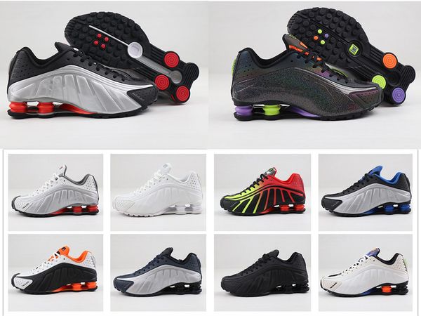 

neymar x shox r4 triple black racer blue dutch orange midnight navy platinum tint sports shoes nz r4 301 mens basketball designer sneaker, White;red