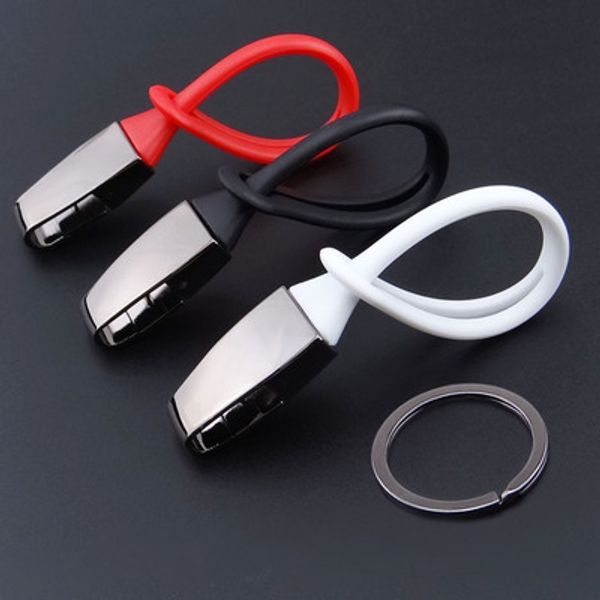 

fashion new silicone denmark keychain for men gun black metal key ring bag car trinket male jewelry promotion boyfriend gifts, Silver