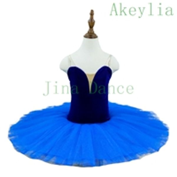 

professional ballet tutu royal blue velvet without decoration for women white performance show stage pancake tutu red costume purple, Black;red