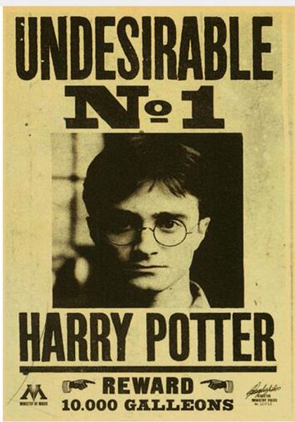 

Постер Фильма Гарри Поттер Ретро Ностальгический Плакат Нежелательный № 1 Номер
