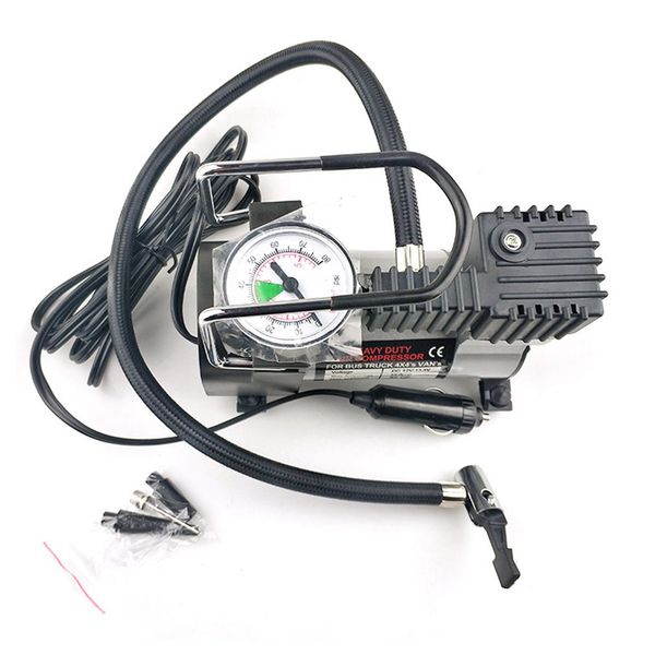 

12v portable electric tire inflator pump single cylinder gauge air compressor universal for car trucks tires