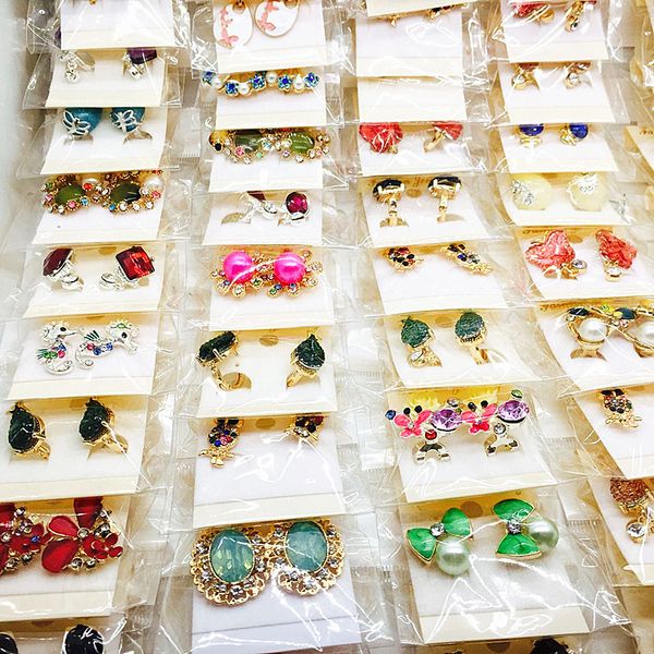 

wholesale new mix lot 24 pairs of earrings women's fashion jewelry brand, Silver