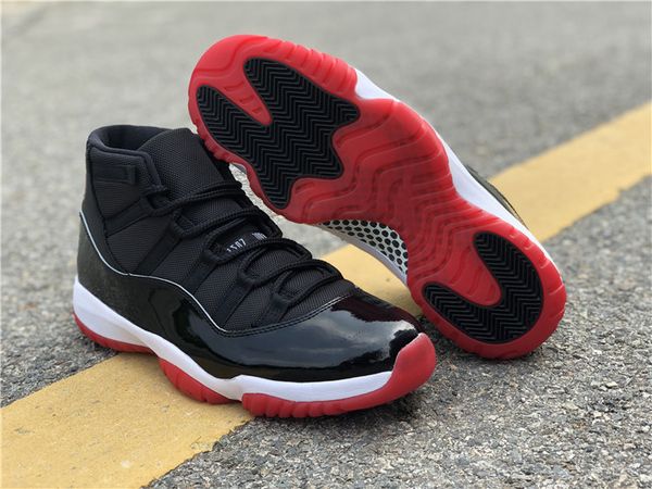 

release high og 11 bred number 23 11s basketball authentic shoes mens black varsity red real carbon fiber designer sneakers 378037-061