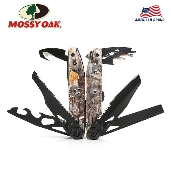 

mossy oak 21 in 1 multi plier wire stripper folding plier outdoor camping multitool
