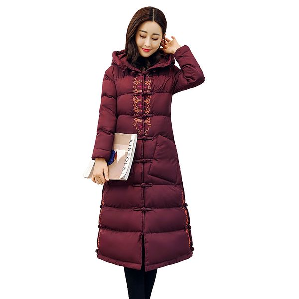 

2019 новых женщин parka зимних пальто плюс размер длинного хлопок вскользь куртка с капюшоном женских теплой зимы parkas женщина coat trend, Black