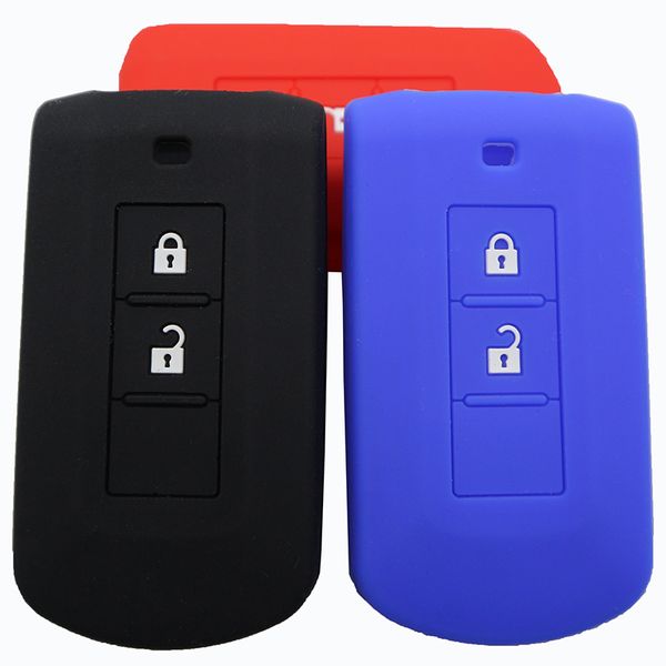 

fit for mitsubishi outlander eclipse galant lancer key silicon holder ex asx colt grandis pajero sport 2 button fob remote case