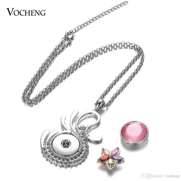 

10pcs lot snap pendant necklace fit 18mm elegant snap button for interchangeable jewelry women gift nn-745*10, Silver