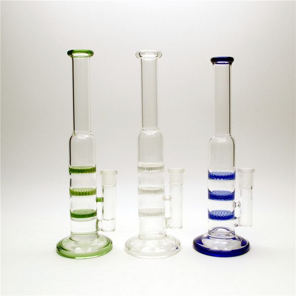 10,5 Zoll Glas Bong Dreihoney Comb Perk Water Pipe Shishs mit 1 klarer Schüssel enthalten