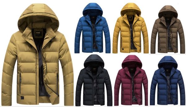 

мужские дизайнер зимние пальто с длинным рукавом теплые куртки с капюшоном сплош