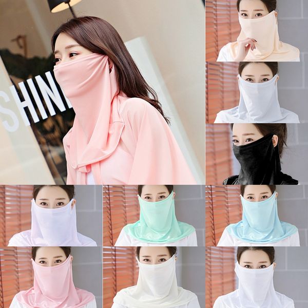 

a3mss breathable hiking scarf face gaiter bandana half neck mask headband ice silk face mask balaclava scarf camouflage cover, Black