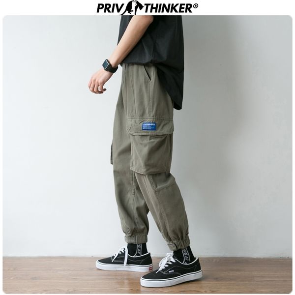 

мужчины весна safari стиль штаны повседневный японский joggers мужской корейский брюки мода одежда, Black