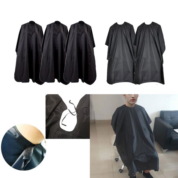 

set of 5 35x55" hairdressing cape black hair salon gown adjustable closure
