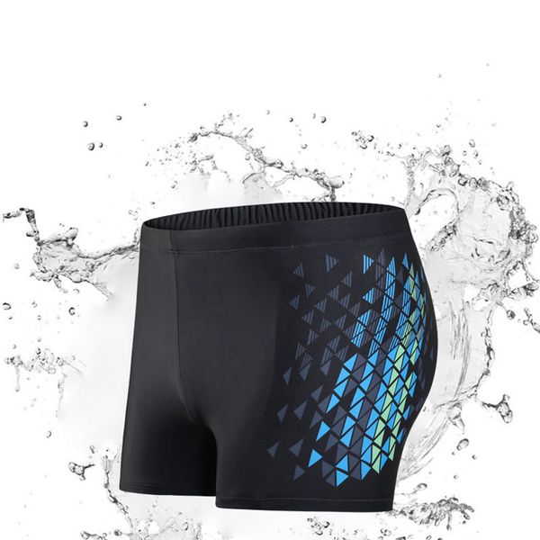 

men's swimwear professional men swimming trunks competitive polyester skin elastic solid swimsuit beach outdoor