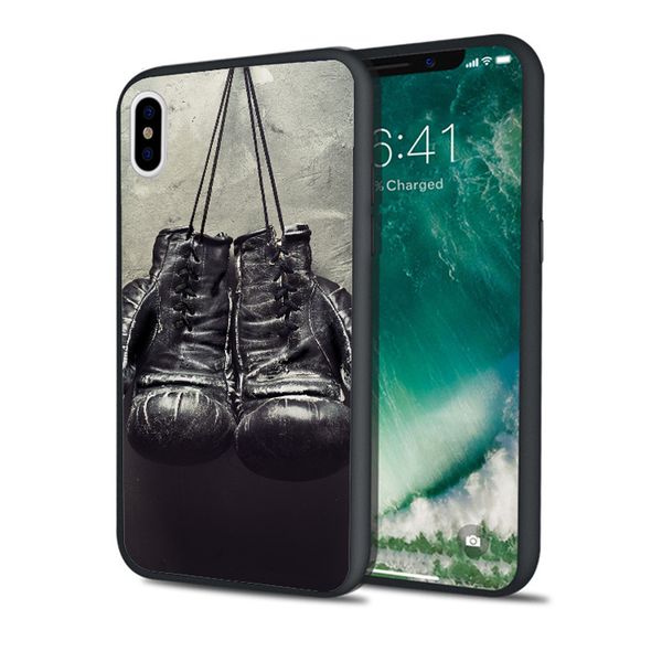 

coque old boxing gloves phone case for iphone 11 pro xs max xr 8 7 6s plus 5s se 5 case black soft silicone tpu cover.