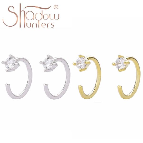 

shadowhunters authentic 925 sterling silver cilp on earrings for women gift silver 925 crystal hoop ear cuff