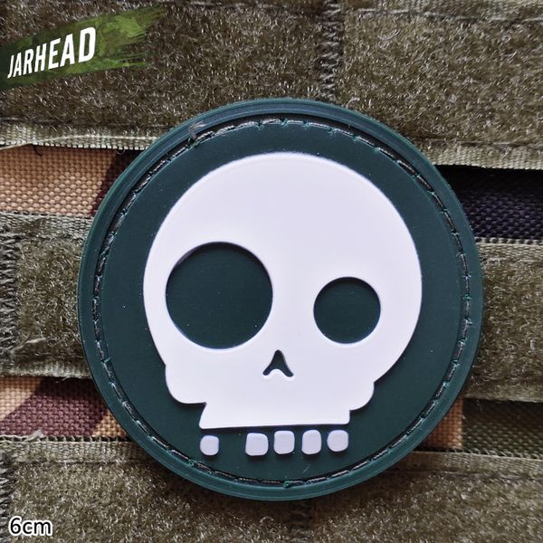 

big eyes skulls military pvc patches velcro rubber armband tactical badge personality for backpack hat clothes jacket
