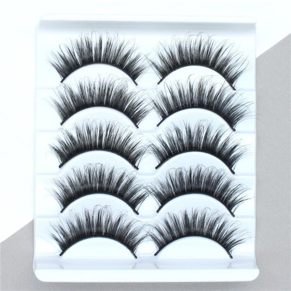 

5pairs 4d mink hair fake lashes extension natural thick long false eyelashes volume wispy women makeup beauty tools 3d54