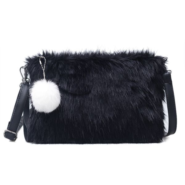 

mofft fashion women bag clutch plush women messenger bags fur plush hair daily clutch female wool bags for 2018